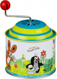 Glazbena kutijica s ručicom KRTEK, metalna 8 cm