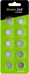 Gumbićaste litijeve baterije CR1620 3V 70 mAh – 10 kom GREEN CELL