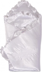 Satenasta povijena dekica s čipkom New Baby