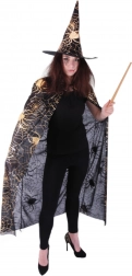 vještički plašt i šešir s paučinom za odrasle