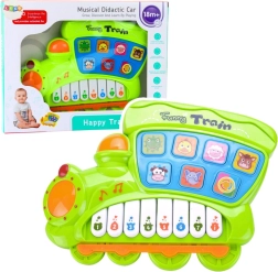 Dječji električni edukativni klavir-lokomotiva – zeleno