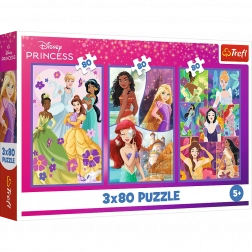 Puzzle 3x80 Disney Princeze Prijateljice Trefl