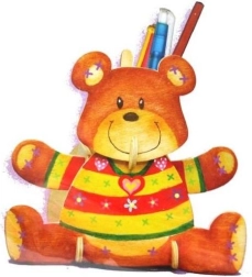 3D puzzle držač za olovke Medvjedić s bojama ARTLOVER