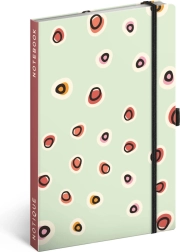 NOTIQUE crtana bilježnica 13 × 21 cm s gumicom i džepom