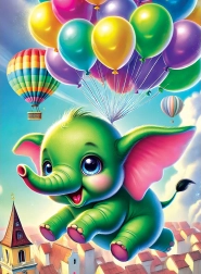 drvene puzzle Slonova avantura 40 dijelova