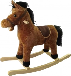 Smeđi konjić za ljuljanje 71 × 28 × 65 cm