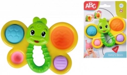 zvečkalo leptir za bebe s mekanim punjenjima i drškom