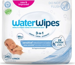 WaterWipes vlažne maramice Newborn & Baby 3u1, 4× 60 kom (240 kom)