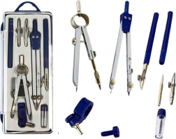 Set geometrijskih šiljila s organizatorom, 9 kom