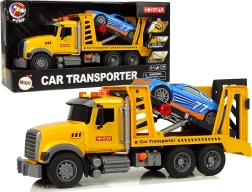 Žuti vučni kamion s rampom sa svjetlima i zvukovima