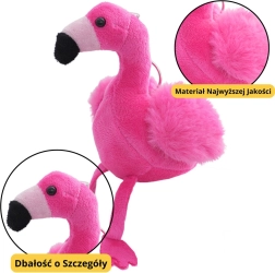 Ružičasti plišani privjesak flamingo 12 cm