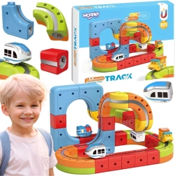 Magnetni građevinski set s električnim vlakićem WOOPIE Magic Cube Train, 32 dijela