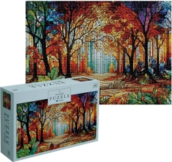 Interdruk puzzle Stained Glass: Forest 2000 pieces