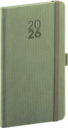 Džepni planer u maslinastoj boji Diamante 2026