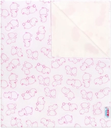 Vodonepropusna flanelska podloga New Baby, nilski konjić, bijelo‑ružičasta