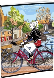 Zapisnički blok LUX A5, linirani, 96 listova, mix 16 motiva