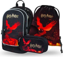 baagl školski set 3 kom harry potter feniks – ruksak, pernica i vrećica