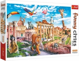 Puzzle Trefl Funny Cities – divlji Rim, 1000 dijelova (68 × 48 cm)