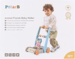 Drveno hodalica za malu djecu sa životinjama