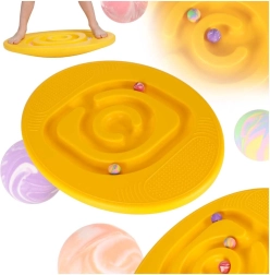 Children's balance board with maze, yellow
