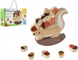 Bino balansirajuća igra vjeverica od drva