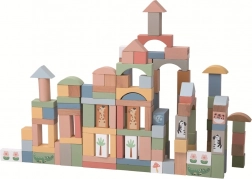 Drvene pastelne kocke Safari 120 kom