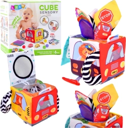 Meka senzorička kocka s autićima i prometnim znakovima sa sigurnim zrcalom