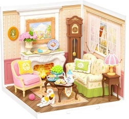 Minijaturna kućica Čaj u pet – DIY 3D drvena slagalica s LED-om