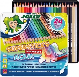Akvarelne pastele JOLLY Supersticks Aqua 24 kom u metalnoj kutiji