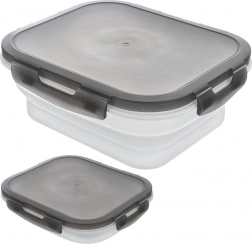 Sklopiva silikonska posuda za hranu s poklopcem i brtvom 1 l