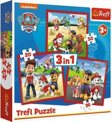 Puzzle 3 u 1 PAW PATROL Veseli psići Trefl