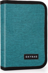 Školska pernica s 2 preklopa UNICOLOR green