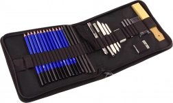 Umjetnički set za crtanje s olovkama i priborom, 32 kom
