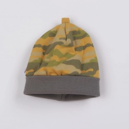 bebi kapa od pamučne tkanine new baby with love, gorušičasta