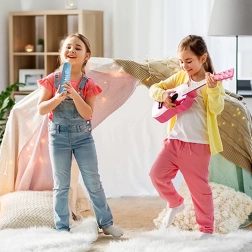 Dječji bežični karaoke mikrofon s Bluetoothom i zvučnikom, zeko – plavi