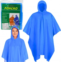 Plastična kabanica s kapuljačom plava 132 × 203 cm