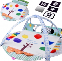 Velika interaktivna kružna dječja podloga za igru 2-u-1 s lukovima i kontrastnim karticama