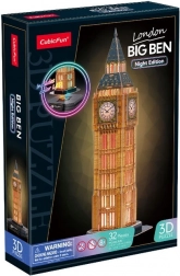 3D puzzle s LED noćnom edicijom: Big Ben