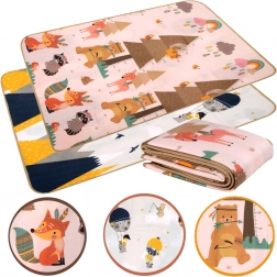 Obostrana edukativna podloga od EPE pjene 150 × 180 cm planine i životinjice