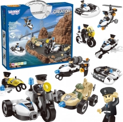 Woopie građevni set Policijska vozila 8 u 1 STEAM