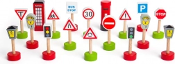 Set drvenih prometnih znakova BIGJIGS RAIL