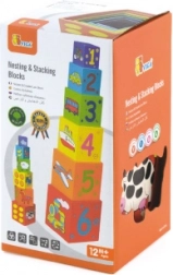 Drvene građevne kocke za djecu od 12 mjeseci