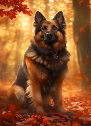 Dijamantno slikanje njemački ovčar 30 × 40 cm