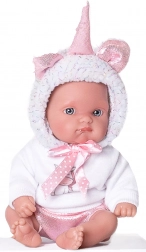 realistična beba lutka jednorog bijela 21 cm