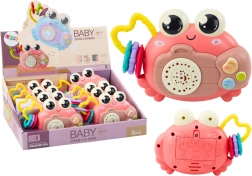 Ružičasti interaktivni rak s projektorom i zvečkom na baterije