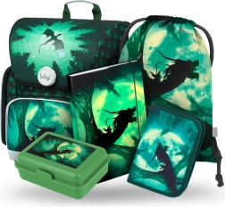 Školski set Zmaj Baagl: Aktovka, Pernica, Vrećica, Mape i Kutija za Užinu