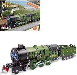 Mali mehaničar parna lokomotiva s vagonetom za ugljen – građevni set