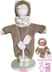 Llorens odjeća za lutku New Born 43–45 cm, set od 5 dijelova