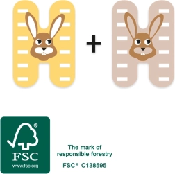 Drveno slovo H sa zekom