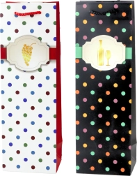 Poklon-vrećica za vino s točkicama 35 × 12 × 9 cm